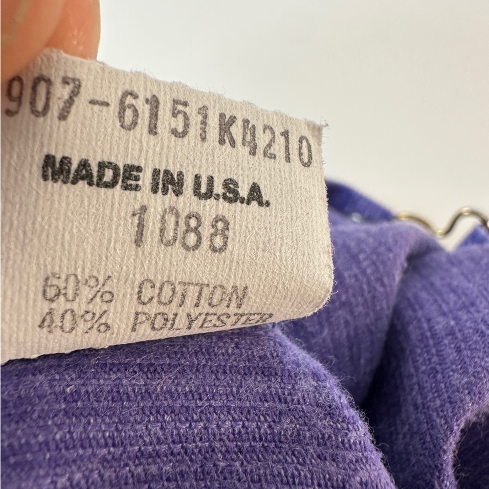 VTG OshKosh B’Gosh Girls Skirtall Purple Corduroy Overalls Toddler 4 Made in USA - Picture 3 of 8